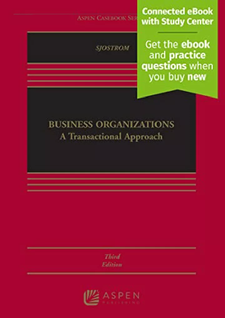 business organizations a transactional approach