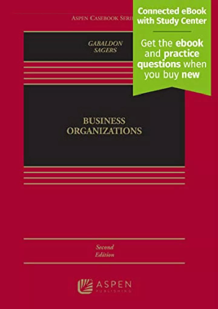 business organizations aspen casebook download