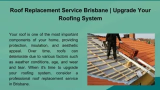 Roof Replacement Service Brisbane | Upgrade Your Roofing System