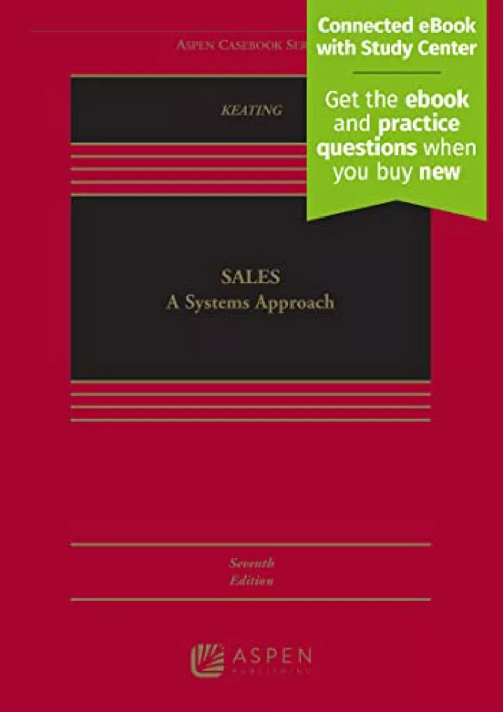 sales a systems approach connected ebook with