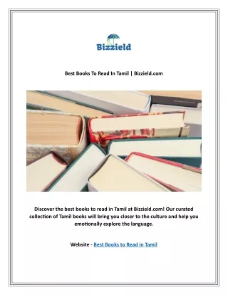 Best Books To Read In Tamil | Bizzield.com