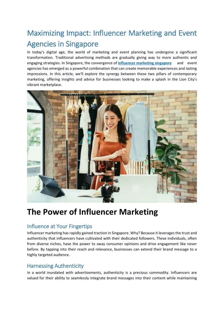 maximizing impact influencer marketing and event