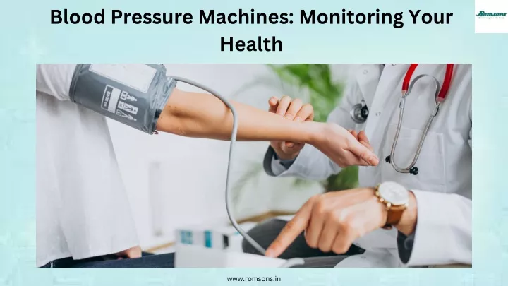 blood pressure machines monitoring your health