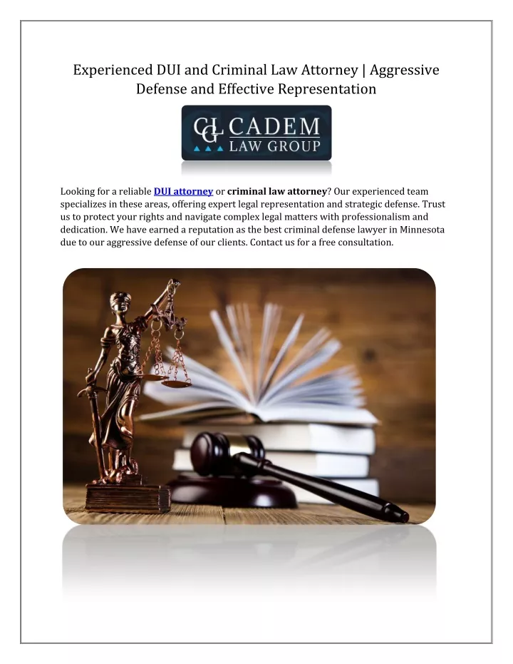 experienced dui and criminal law attorney
