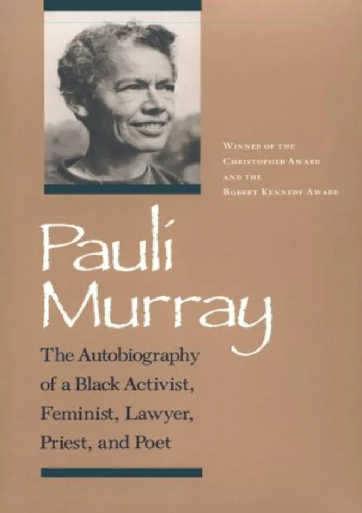 pauli murray the autobiography of a black