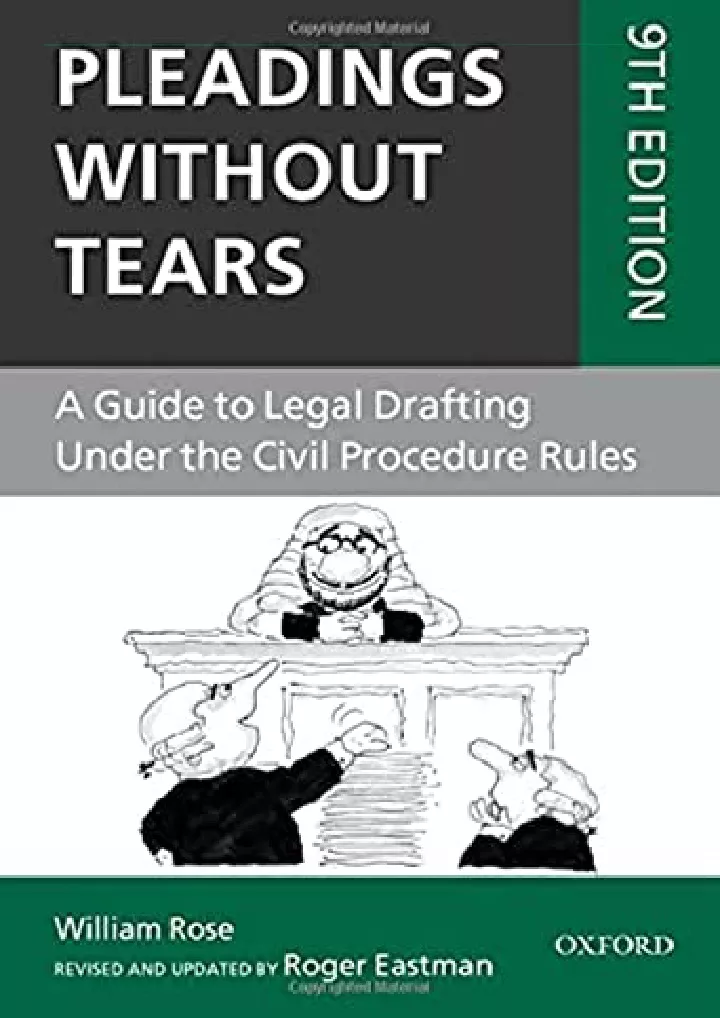 pleadings without tears a guide to legal drafting