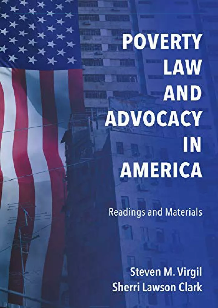 poverty law and advocacy in america readings