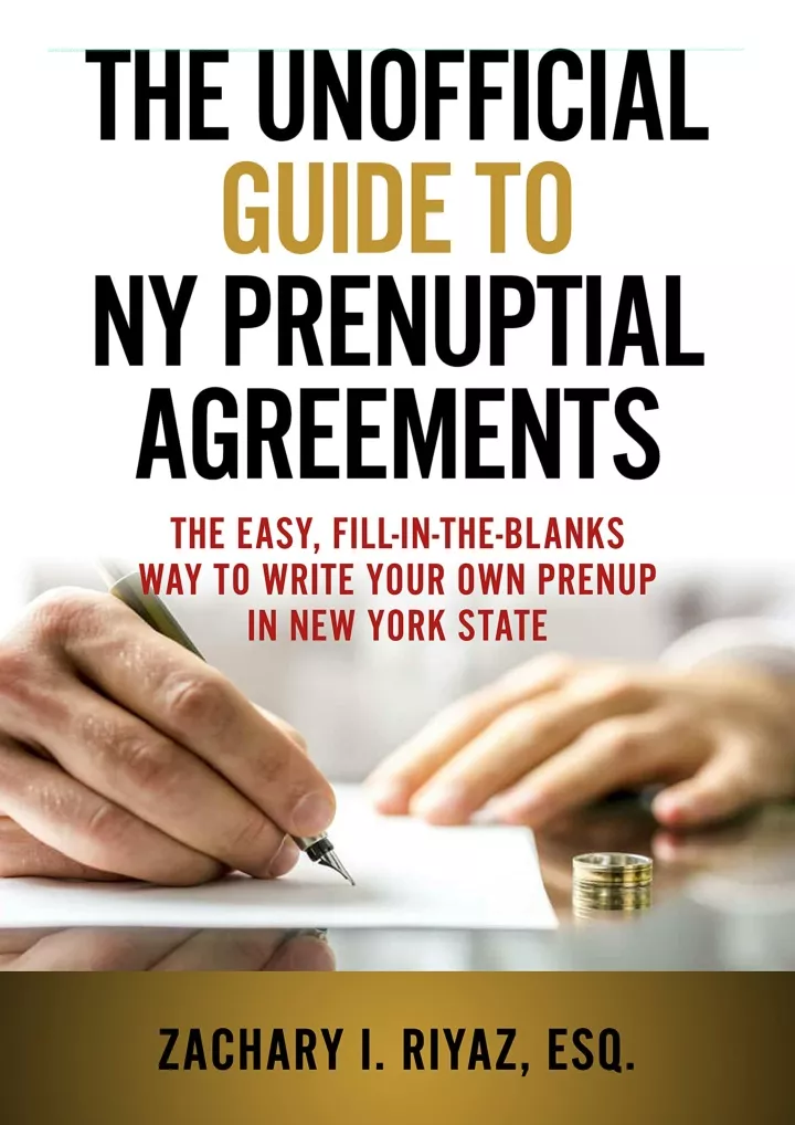 the unofficial guide to ny prenuptial agreements
