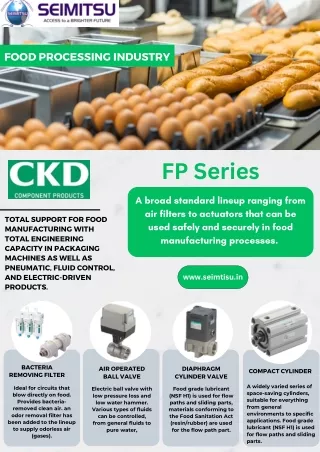CKD Pneumatics in Food Processing Industry | SEIMITSU