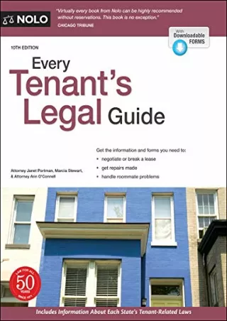 get [PDF] Download Every Tenant's Legal Guide ipad