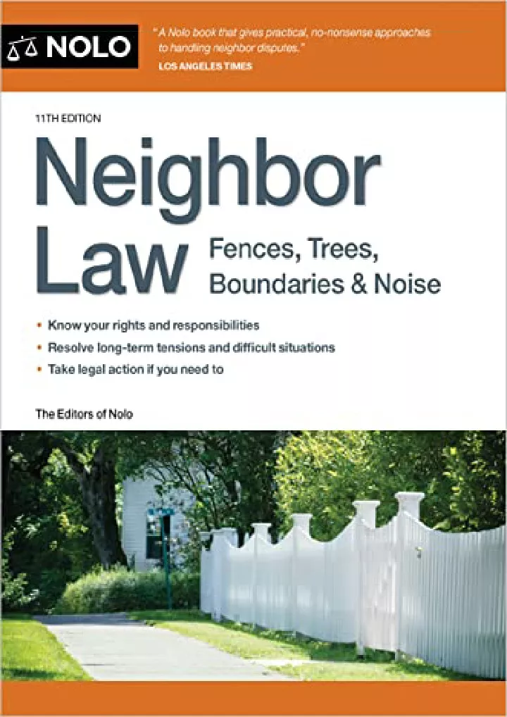 neighbor law fences trees boundaries noise