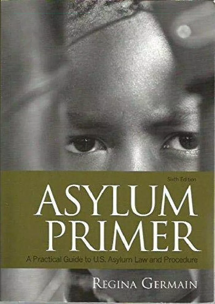 asylum primer a practical guide to u s asylum