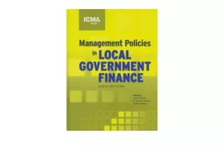 Download Management Policies in Local Government Finance MUNICIPAL MANAGEMENT SE
