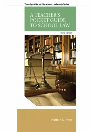 PDF/READ/DOWNLOAD Teacher's Pocket Guide to School Law, A (Allyn & Bacon Educati