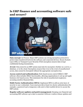 is erp finance and accounting software safe