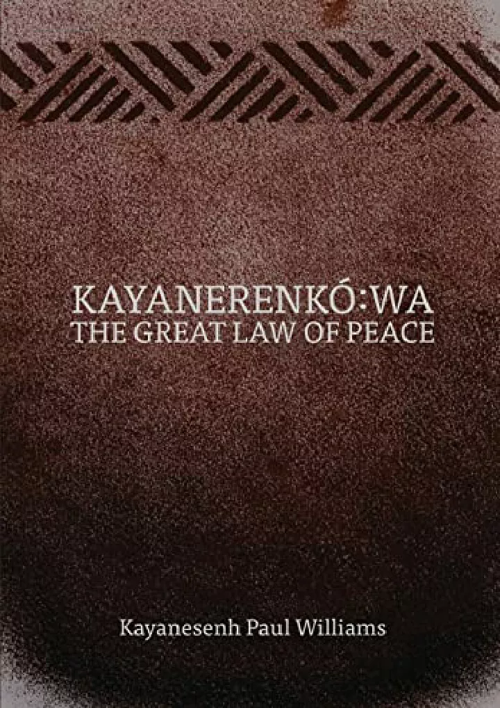 kayanerenk wa the great law of peace download