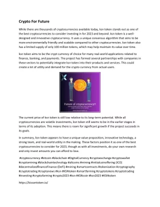 crypto for future