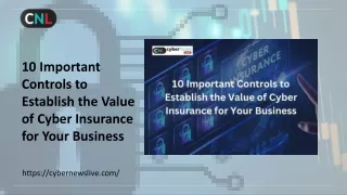 10 important controls to establish the value