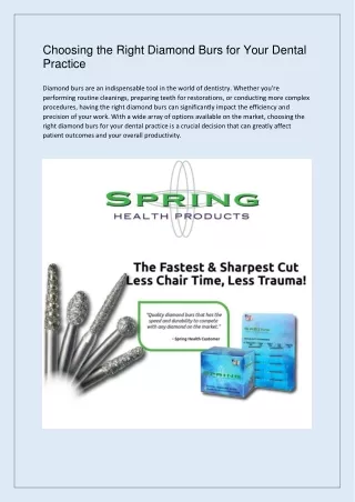 Revolutionizing Dentistry: A Comprehensive Review of Spring Lab Handpieces