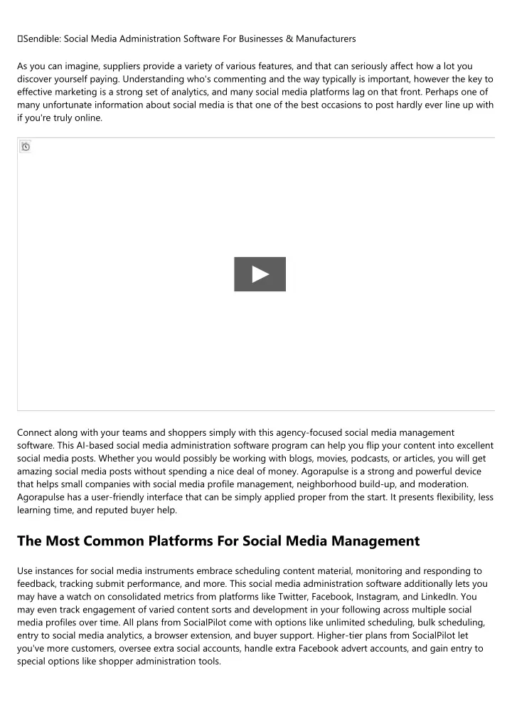 sendible social media administration software