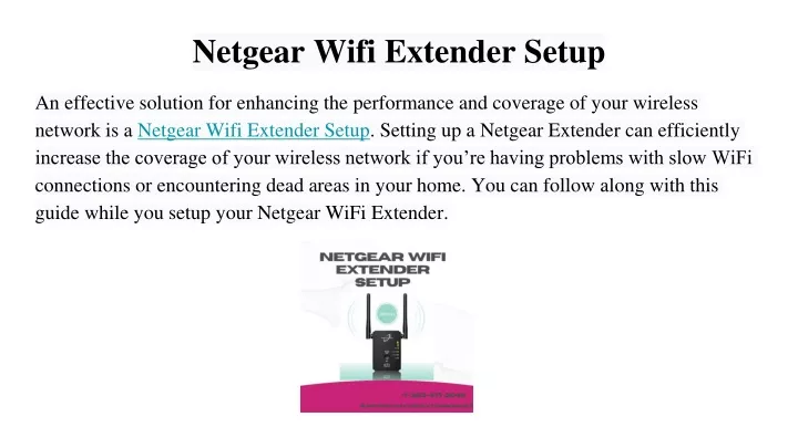 netgear wifi extender setup
