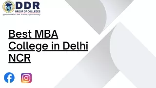Best MBA college in Delhi NCR