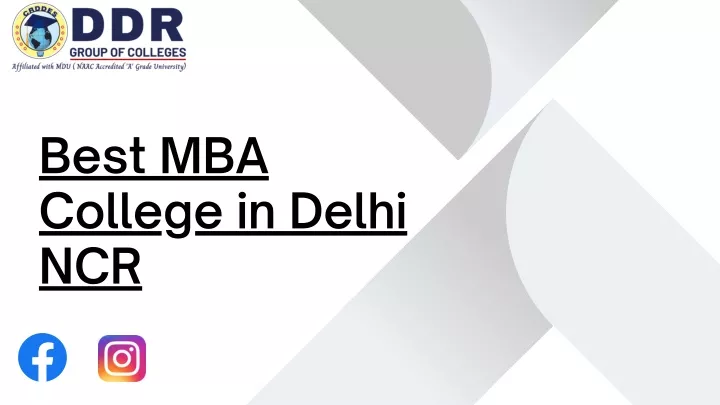 best mba college in delhi ncr