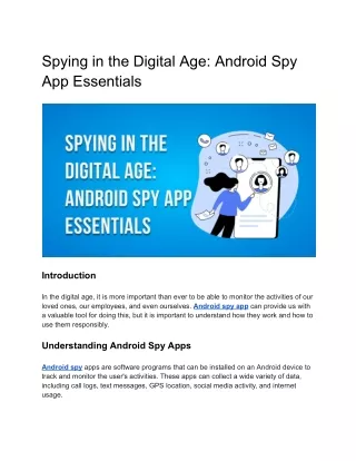 Spying in the Digital Age_ Android Spy App Essentials