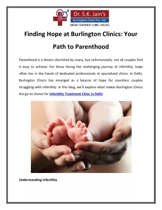 Finding Hope at Burlington Clinics Your Path to Parenthood