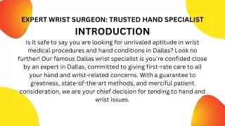 Expert Wrist Surgeon: Trusted Hand Specialist