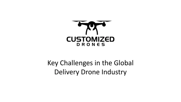 key challenges in the global delivery drone