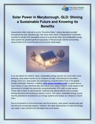 solar power bundaberg qld