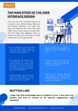 The Main Steps of The User Interface Design