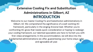 Extensive Cooling Fix and Substitution Administrations in Gilbert, AZ