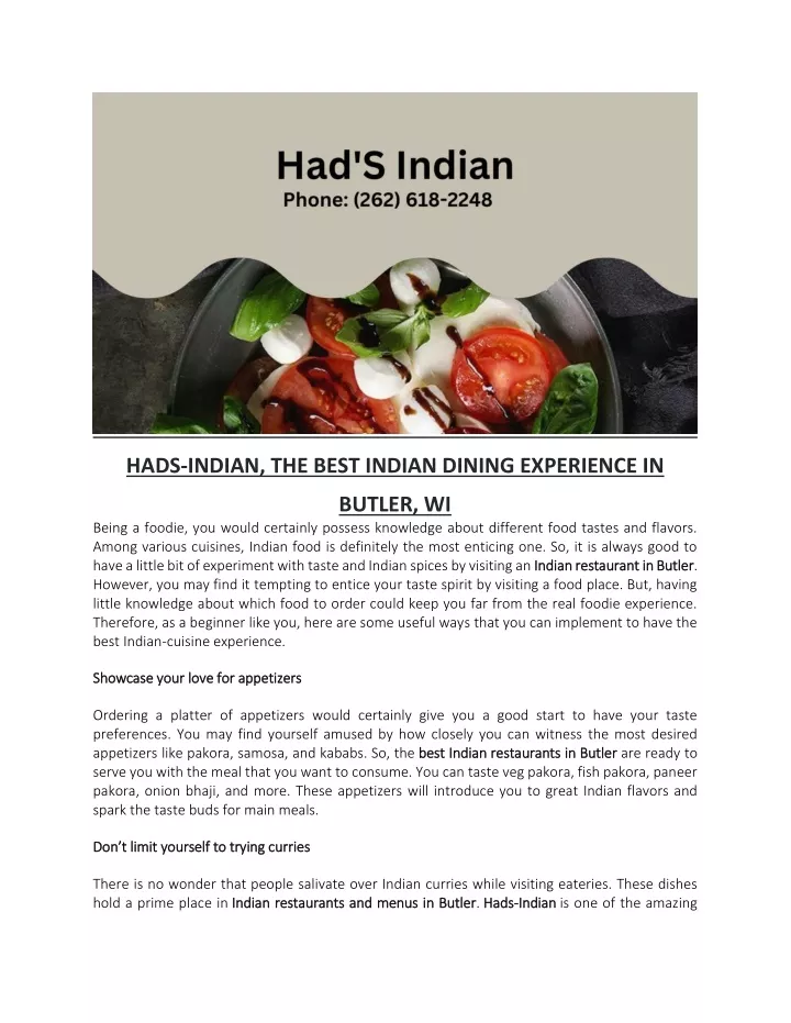 hads indian the best indian dining experience in