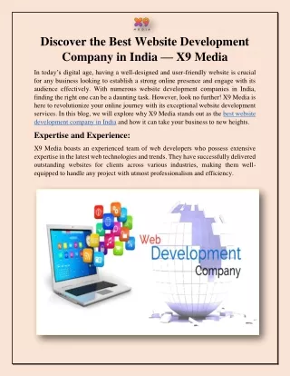 Discover the Best Website Development Company in India