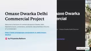 Omaxe Dwarka Delhi Commercial project