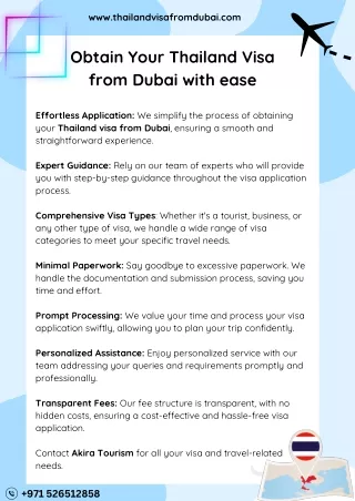 Obtain Your Thailand Visa from Dubai with Ease