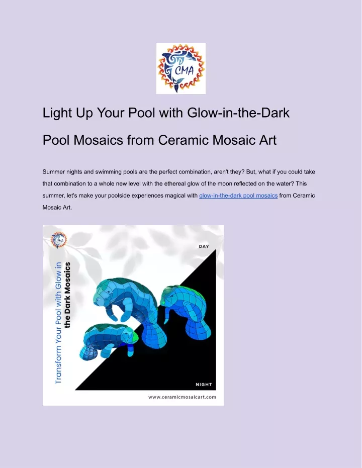 light up your pool with glow in the dark