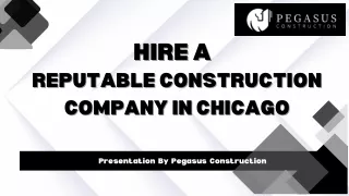 Hire A Reputable Construction Company in Chicago