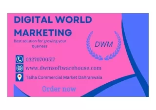 DIGITAL MARKETING TRANING & SERVICES IN DAHRANWALA