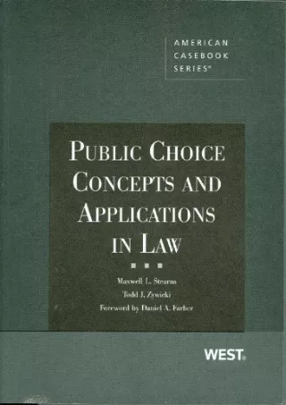 Read PDF  Public Choice Concepts and Applications in Law (American Casebook Series)