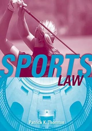 Epub Sports Law