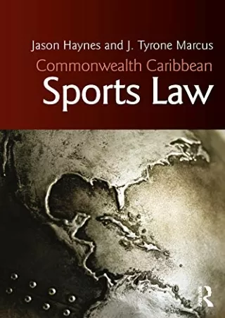 Read Book Commonwealth Caribbean Sports Law (Commonwealth Caribbean Law)