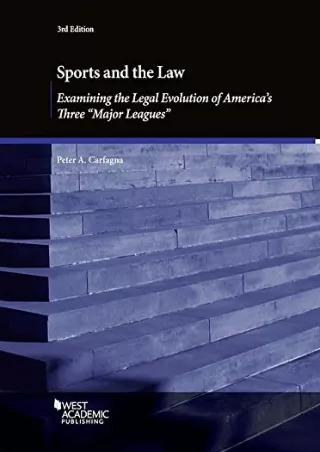 Download [PDF] Sports and the Law, Examining the Legal Evolution of America's Three Major