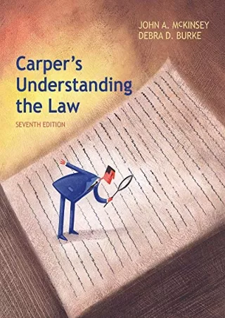 Epub Carper's Understanding the Law