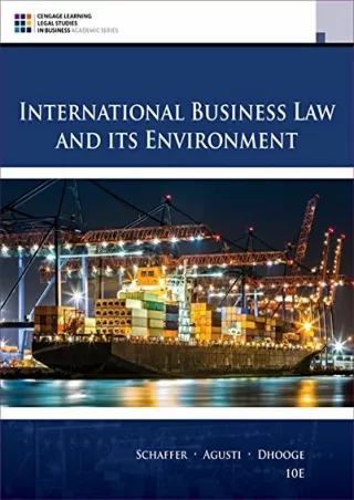 Full PDF International Business Law and Its Environment (MindTap Course List)