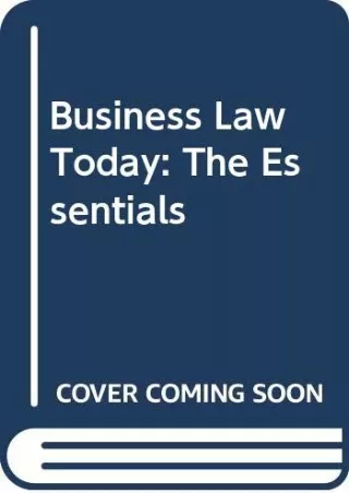 get [PDF] Download Business Law Today: The Essentials