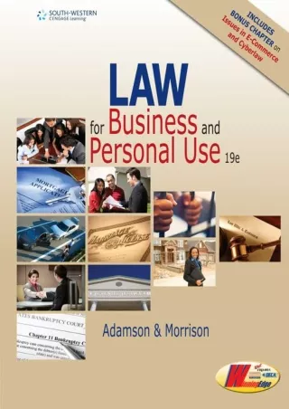 Read ebook [PDF] Law for Business and Personal Use, Copyright Update, 19th Student Edition