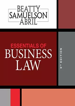 [PDF] Essentials of Business Law
